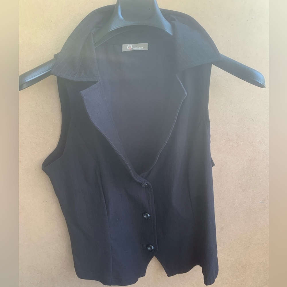 Collections Etc.’s Black Fitted Button Down Shirt